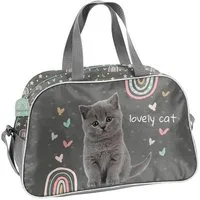 PASO Sporttasche Katze Kindersporttasche Trainingstasche (1-tlg., Einzelteil), Schwimmbadtasche leicht Mädchen