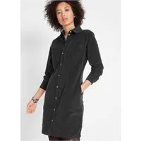 bonprix Hemdblusenkleid für Alltag, aus Baumwolle und Elasthan, mit Knopfleiste