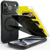 GreenHec Handyhülle Hülle + Panzerfolie iPhone 17 16 15 14 13 12 Pro Max MagSafe Magnet 9H 7 Zoll, Air Handy Displayschutzglas Sichtschutz Stoßfest Transparent Kratzfest