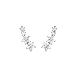 Luxenter Rhodinierte Brillant-Zirkonia-Ohrringe - Olea