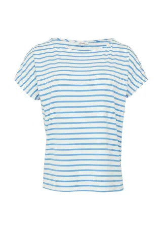 s.Oliver - T-Shirt blau/weiß - Gr. - 40