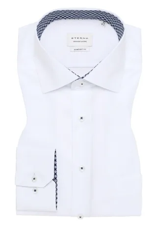 ETERNA - Dynamic Cotton Popeline super langer Arm (72 cm) weiß - Gr. - 43/Langarm - 65cm