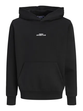 JACK&JONES - JJBAY SWEAT HOOD JNR Black - Gr. - 152