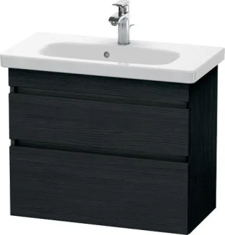 Duravit DuraStyle Waschtischunterbau wandhängend Eiche Schwarz Matt 730x368x610 mm - DS649901616 DS649901616