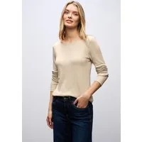 STREET ONE Langarmshirt in Unifarbe