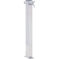 vidaXL Bewässerungssystem Wassersäule für den Garten 40 cm Edelstahl Quadratisch, (1-tlg)