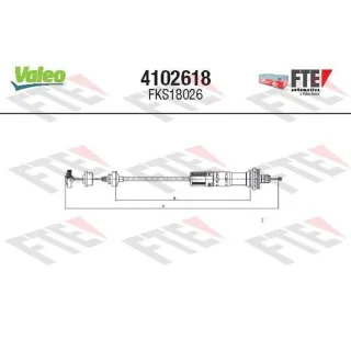 Valeo Kupplungsseil Peugeot 206 4102618