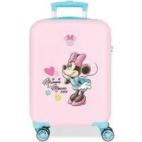 Disney Minnie Mouse Kinderkoffer Minnie Maus Trolley 50 cm – Hartschalenkoffer mit 360° Rollen, Schloss, Qualitätsware, Leicht, ABS-Hartschale, 4 Rollen 360°