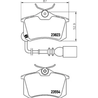 Hella Bremsbel?ge hinten Seat Ibiza VW Lupo Polo