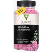 Vita Elements L-Glutathion Gummibärchen, 60 St., Hochwertiger Komplex ohne Gentechnik Laborgeprüft in Deutschland