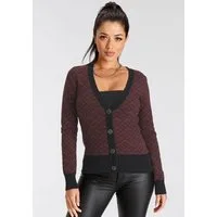Melrose Strickjacke in trendy Jacquardmuster mit Knopfleiste