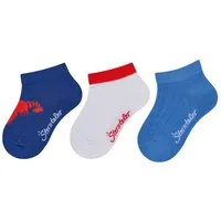 Sterntaler® Sneakersocken Sneaker Socken 3er-Pack Krebs (3-Paar, Sneaker Socken 3er-Pack Krebs) Sneaker Socken 3er Pack mit Krebs, Uni & Rippe, Baumwolle, elastisch