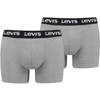 Levi's® Boxershorts LEVIS MEN REPEAT LOGO BOXER BRIEF 2P (2er Pack) ohne Eingriff, Logobund, elastisch