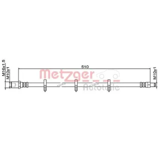 Metzger Bremsschlauch Iveco Iveco Daily 4 5 6 2,8