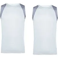 James & Nicholson Laufshirt Doppelpack Atmungsaktives Herren Running Top JN395 (Doppelpack, 2 Stück) Feuchtigkeitsregulierend, schnell trocknend, leicht und komfortabel
