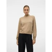 Vero Moda Strickpullover VMLEAF LS HIGH NECK PULLOVER ENT Materialmix, mit Wolle und Stretch, regular fit
