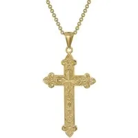 trendor Kreuzkette 39044, für Herren mit orthodoxem Kreuz Gold auf Silber 925