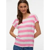 Vero Moda Kurzarmshirt VMWIDE STRIPE SL TOP GA JRS NOOS Viskosemischung