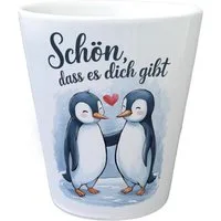 speecheese Blumentopf Pinguine mit Herz Blumentopf - Schön, dass es dich gibt
