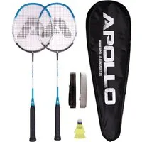 Apollo Badmintonschläger Badminton Set Badminton Match Pro 800, (Set, inkl. 2 Bällen und Tragetasche), inkl. 2 Bällen und Tragetasche
