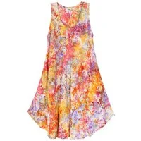 Guru-Shop Midikleid Boho Sommerkleid, luftiges Midikleid in.. alternative Bekleidung