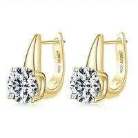ROUGEMONT Paar Creolen Extravagante Moissanit Damen Creolen 925 Sterling Silber 2ct 8,0mm, Echtschmuck mit Echtheitszertifikat