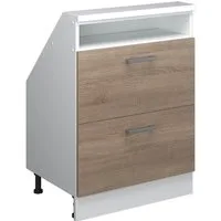 Vicco Kommode Rion, Sonoma/Weiß/Weiß, mit 2 Schubladen (1 St)