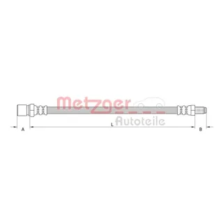 Metzger Bremsschlauch Citroen C25 Fiat Ducato Peugeot J5 Smart Fortwo