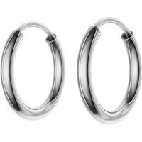 Firetti Paar Creolen Schmuck Geschenk Silber 925 2,0 mm breit, Made in Germany