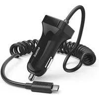 Hama KFZ Ladegerät, für Auto, USB C Anschluss, 12 W, 1,0 m, Schwarz Smartphone-Ladegerät