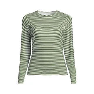Schnelltrocknendes UPF 50 Sonnenschutz-Badeshirt, Damen,  Grün, Nylon-Mischung, by Lands' End