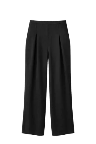 Damen Hochgeschnittene Weite Crepe-Hosen