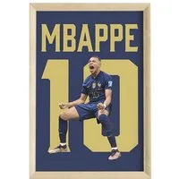 JUSTGOODMOOD Poster Premium ® Kylian Mbappe 10 Jubel Frankreich · Fußball · ohne Rahmen