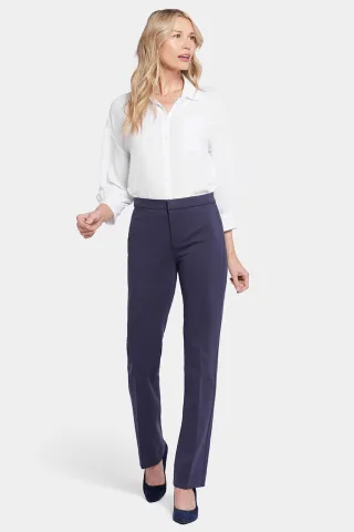 Schlanke Pants aus Ponte-Strick | Oxford Navy