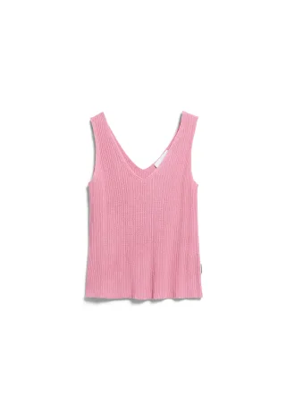 Armedangels - LINEN BLEND KNIT TOP washed berry - Gr. - S