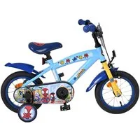 Volare Kinderfahrrad 12 Zoll Kinder Fahrrad Rad Marvel Spidey Amazing Friends 20504-CB12, 1 Gang, Rücktritt, Stützräder, Schutzbleche, Kettenschutz