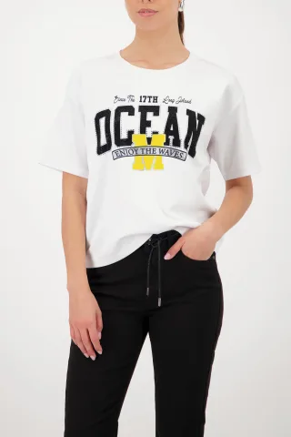 monari - Sweatshirt mit Schmuckschrift - Gr. - 36