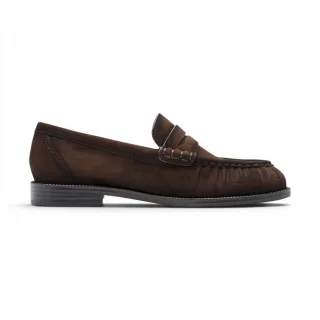 Tamaris Damen braune Leder-Loafer Freizeitschuhe – 24251-47