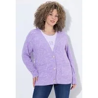 Ulla Popken Strickjacke Strickjacke Wollanteil kurz Langarm