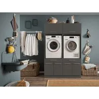 BEGA BBK Waschmaschinenumbauschrank in anthrazit - 135x200x67,5 (BxHxT)