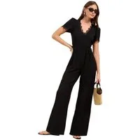 Friends Like These Jumpsuit Friends Like These Kurzarm-Jumpsuit mit Spitze (1-tlg)
