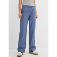 bonprix Leinenhose Loose Fit, mit Kordelzugbund, mit Eingrifftaschen, mit Gesäßtaschen