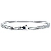 Made by Nami Fußkette Dünnes Wickelfußband Strand Festival Surfer-Schmuck, Karabiner-Haken Verschluss 100% Wasserfest Verstellbar