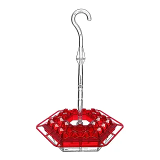 Hand-Blown Hummingbird Feeder Multi-Feed Ports Easy Clean Mount Acrylic Outdoor Hanging Bird Feeder Wind Chimes Design P