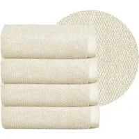 Beautex Handtuch Set, Premium Frottier Sets, 100% Baumwolle 550g/m², Multischlaufen-Optik, Frottier, saugstark, weich, flusenfrei, schnelltrocknend, schadstoffgeprüft