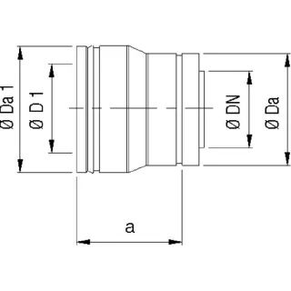 Bertrams Dw Erweiterungsstück 22ES550 Ø 550 mm, doppelwandig