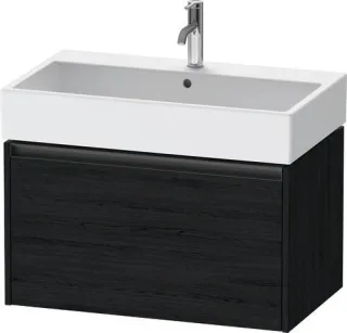 Duravit Ketho.2 Waschtischunterbau wandhängend Eiche Schwarz Matt 784x460x440 mm - K25077016160000 K25077016160000