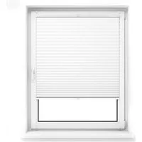 jalousiescout Plissee Pure Plissee Premium, 35 x 100 cm, weiß, halbtransparent, ohne Bohren, verspannt, Klemmfix, Polyester-Stoff, blickdicht und lichtdurchlässig