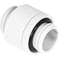 Eiszapfen Doppelnippel drehbar G1/4 AG auf G1/4 AG - White, Verbindung weiß, für weiche Schläuche (PVC, Silikon, Neoprene)