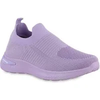 VAN HILL 21730838 EM HD-13 Damen Sportschuhe Purple 38 Slip-On Sneaker Damen Slip Ons Sportschuhe Sportliche Strick Profil-Sohle